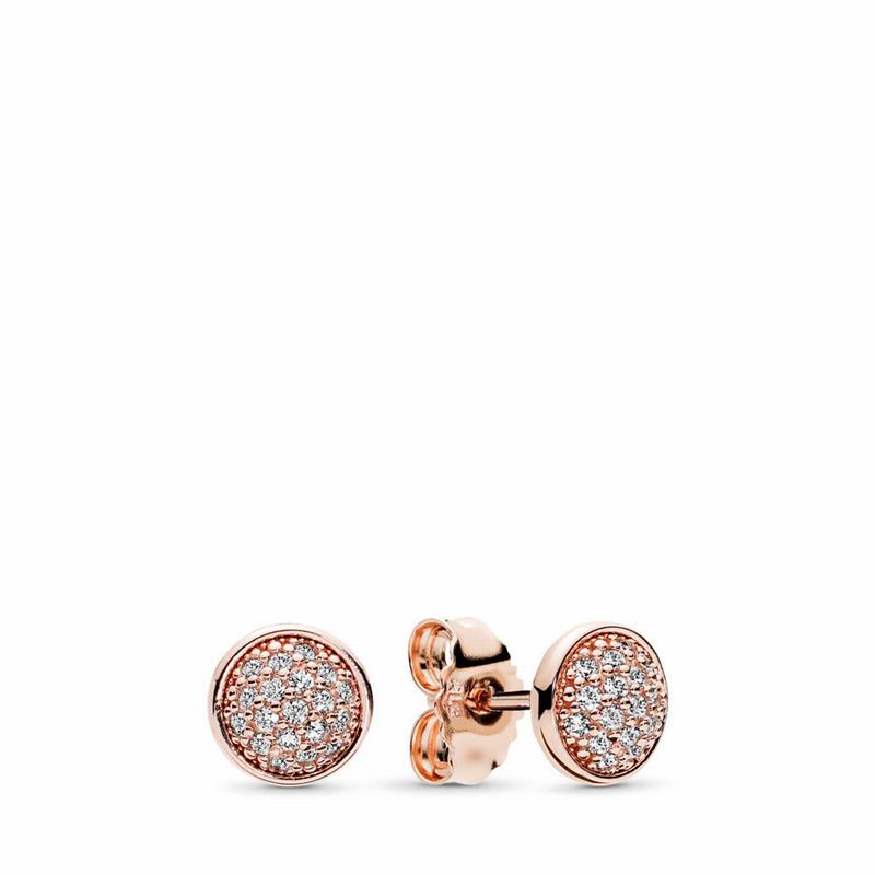 Pandora Rose™ Dazzling Droplets Stud Earrings Ireland - Pandora Rose/Cubic Zirconia - 142903KZL